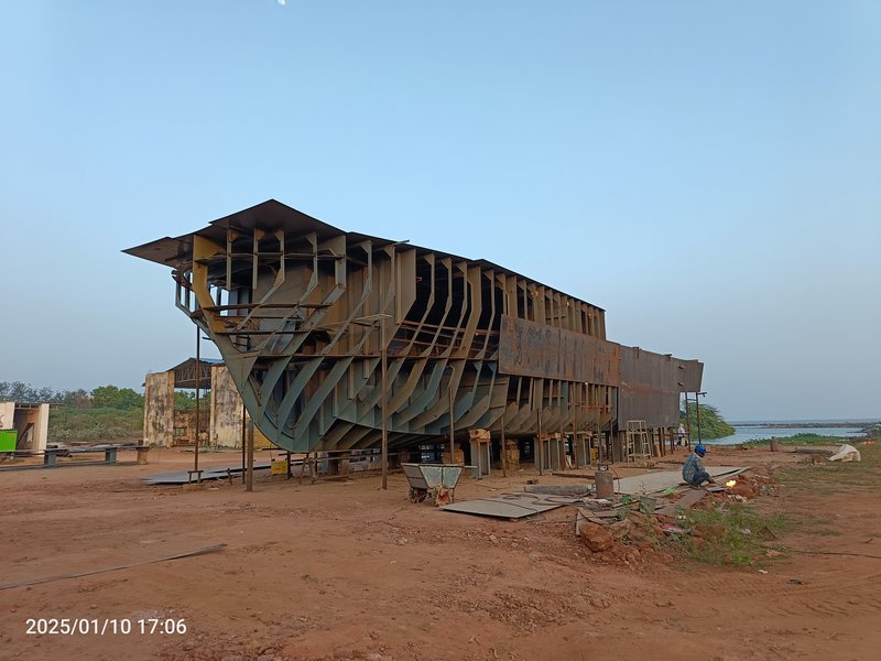 Patrol boat hull under construction